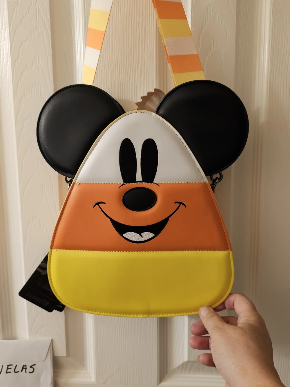 Loungefly Candy Corn Mouse Crossbody Bag - Yellow, Orange, Black & White - Picture 2 of 3
